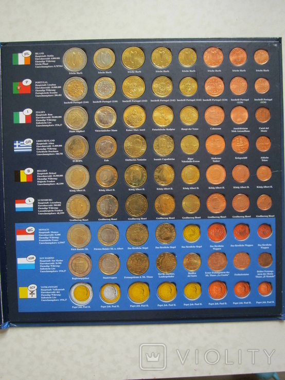 Підбірка Євро монет по країнам. Від 1євроцента до 2 євро., фото №6