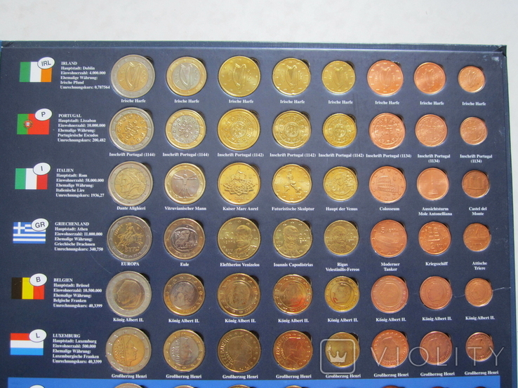 Підбірка Євро монет по країнам. Від 1євроцента до 2 євро., фото №7