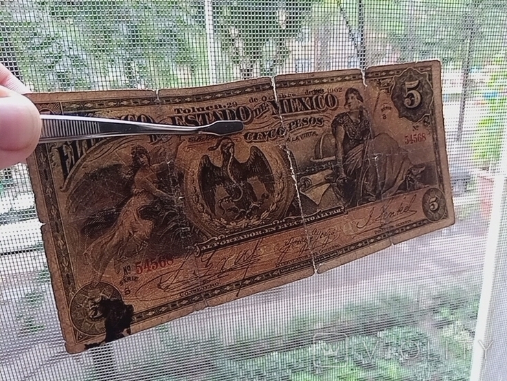 Мексика (Банк Штата Мехико). 5 песо 1902 г. (PS - 329 b), фото №8