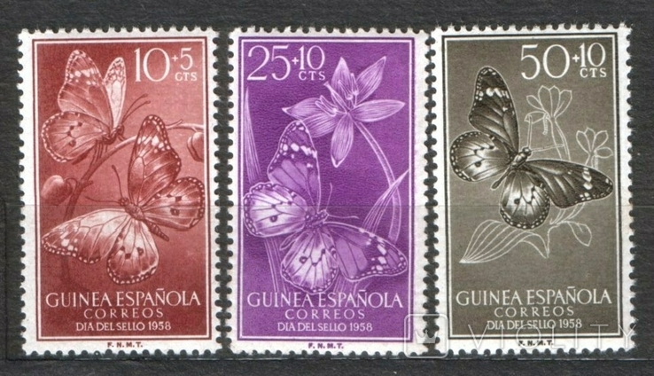 Испанские колонии Гвинея . Фауна . Бабочки . Полная серия .