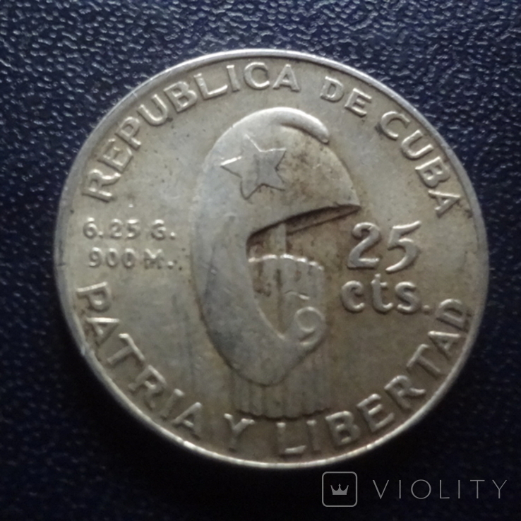 25 центаво 1953 Куба серебро (3.2.16)