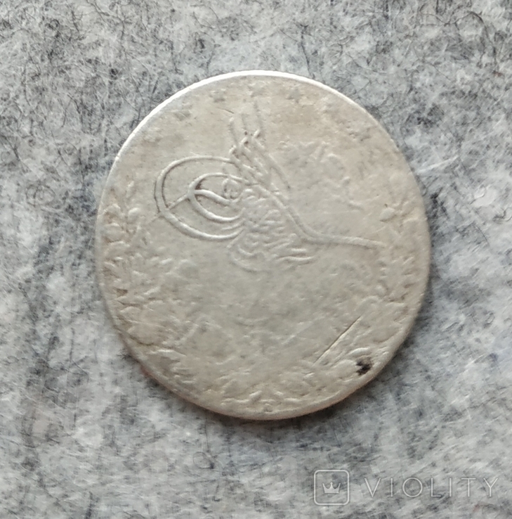 Египет под Турцией 2 куруш серебро, фото №2