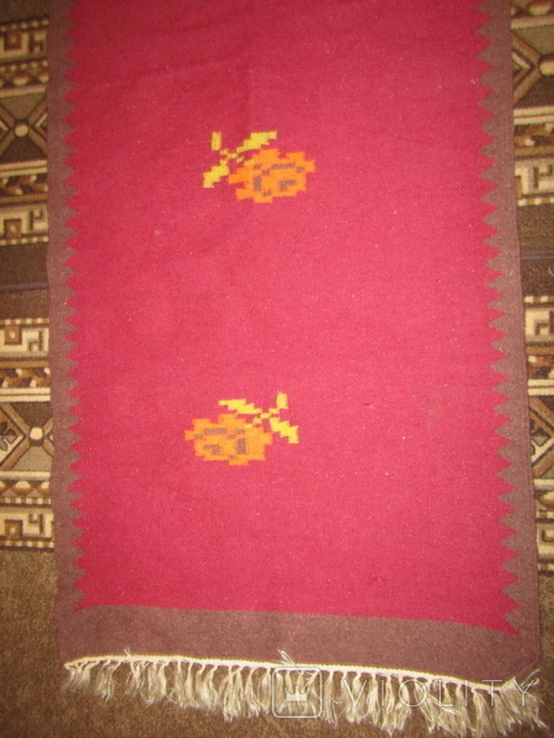 Старовинний вовняний килимок., фото №3