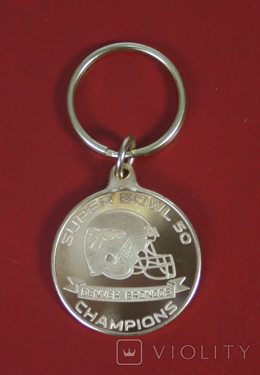 Брелок NFL Super Bowl 50 Champions Denver Bronkos, keychain, фото №4