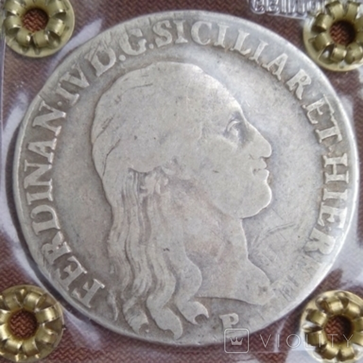 Италия.Неаполь.Пиастра (120 грана)1798, фото №4