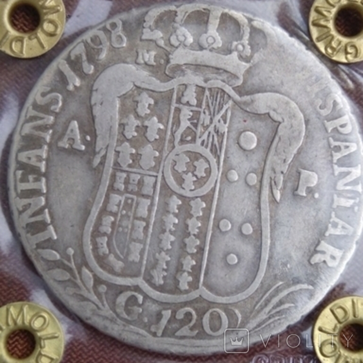 Италия.Неаполь.Пиастра (120 грана)1798, фото №6