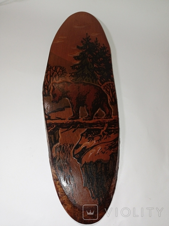 Painting on the cut of a tree Bear, photo number 3