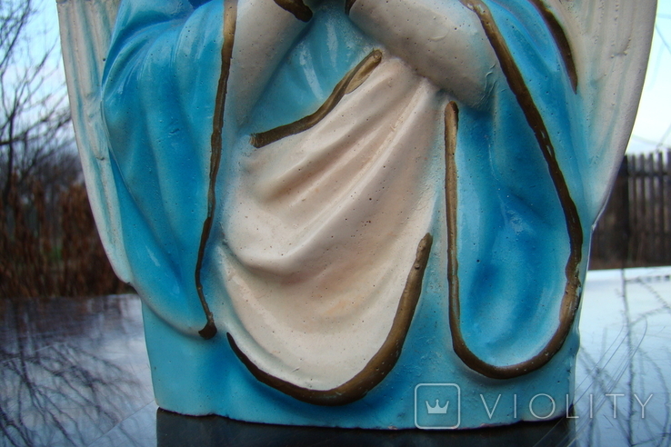 Sculpture figurine Angel with wings folded hands in prayer, photo number 13