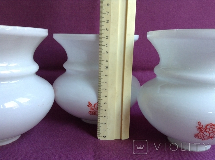 The shades are white. White milk glass., photo number 4