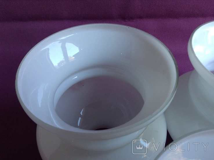 The shades are white. White milk glass., photo number 10