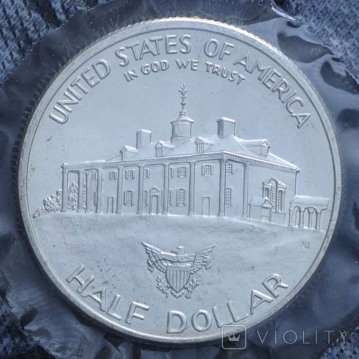 50 Центов 1982 D Джордж Вашингтон, США, фото №4