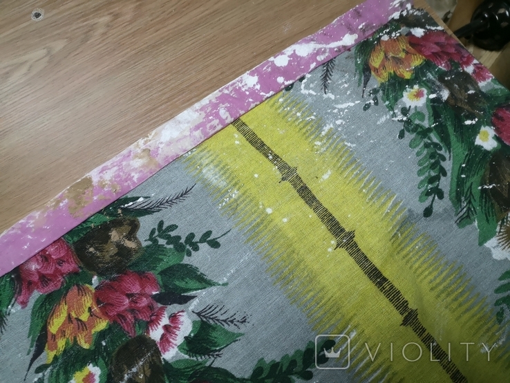 Ткань советская штора ковер декор цветы, фото №9
