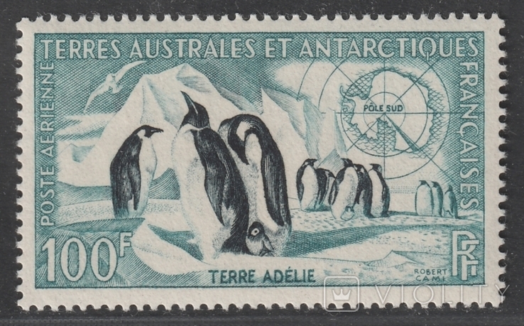 Фр. Антарктические территории (TAAF) - Авиа 1956 Yvert 3 **, фото №2