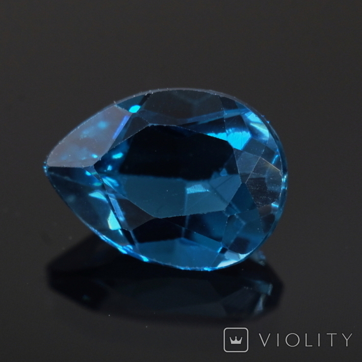 Blue Topaz 1.31208 carats 8x6x3.6 mm London Blue Brazil, photo number 4