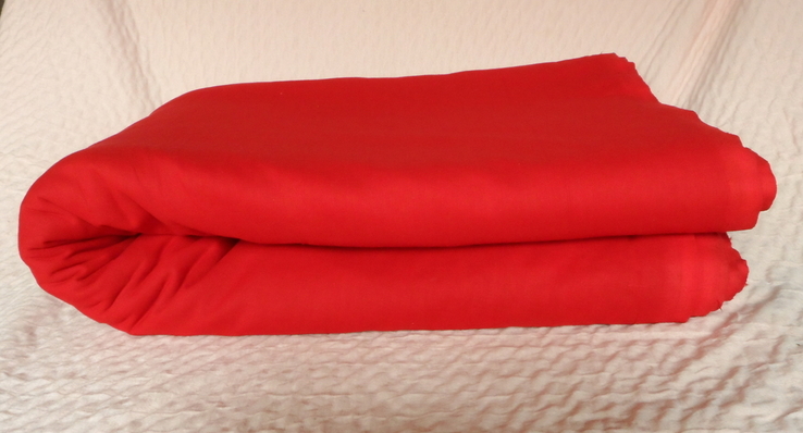 Рулон ткани кумач,(бязь красная) из СССР-27 метров, фото №3