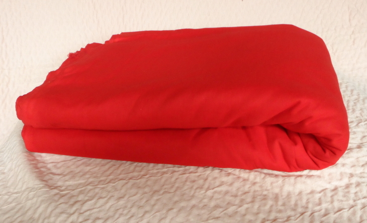 Рулон ткани кумач,(бязь красная) из СССР-27 метров, фото №5