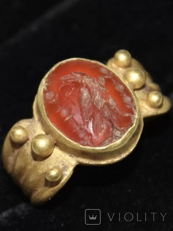 Roman ring Римский перстень c геммой гранат Исида 1 в до н.э., фото №2