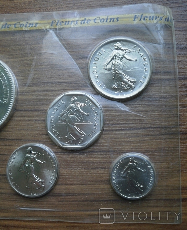 Монеты Годовой набор 1980 г . Франция, фото №9