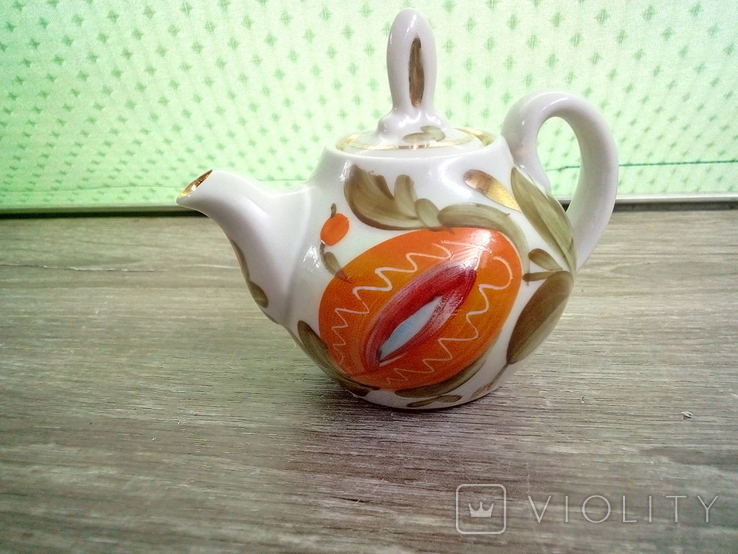 Маленький чайник, заварник, Городницкий фарфоровый завод, каталожный , СССР