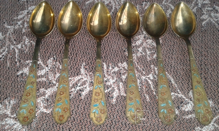 Набор чайных ложечек в эмали, photo number 7