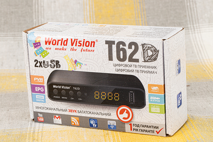 ТВ-ресивер DVB-T2 World Vision T62DТ62Д тюнер цифрового телебачення Т2, фото №3