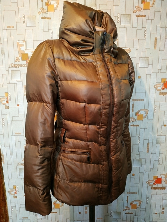 Куртка теплая зимняя. Пуховик ZARA нейлон пух-перо р-р М, фото №3