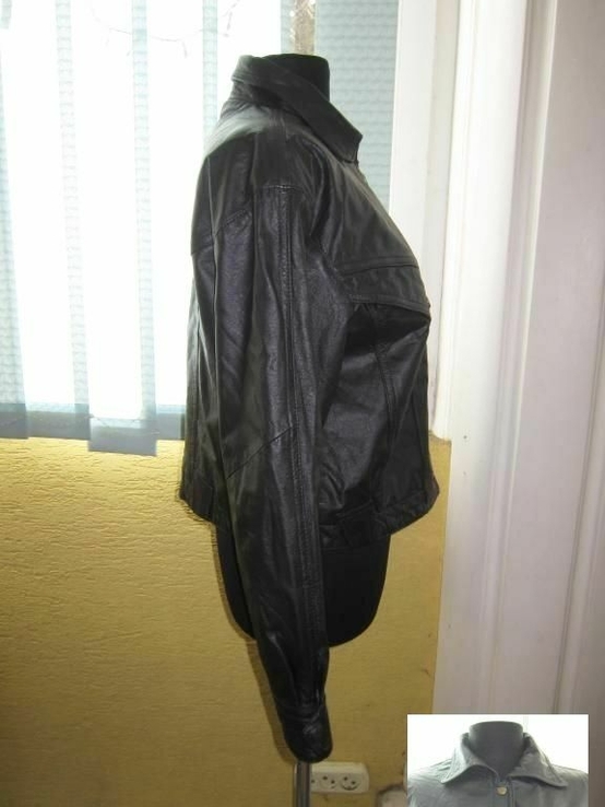 Классная короткая кожаная женская куртка Echtes Leder. Германия. Лот 1041, фото №7