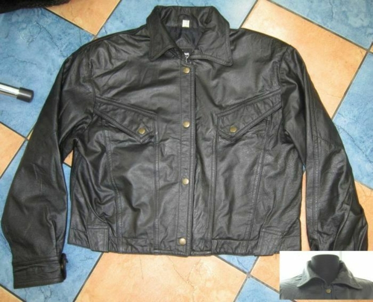 Классная короткая кожаная женская куртка Echtes Leder. Германия. Лот 1041, фото №8