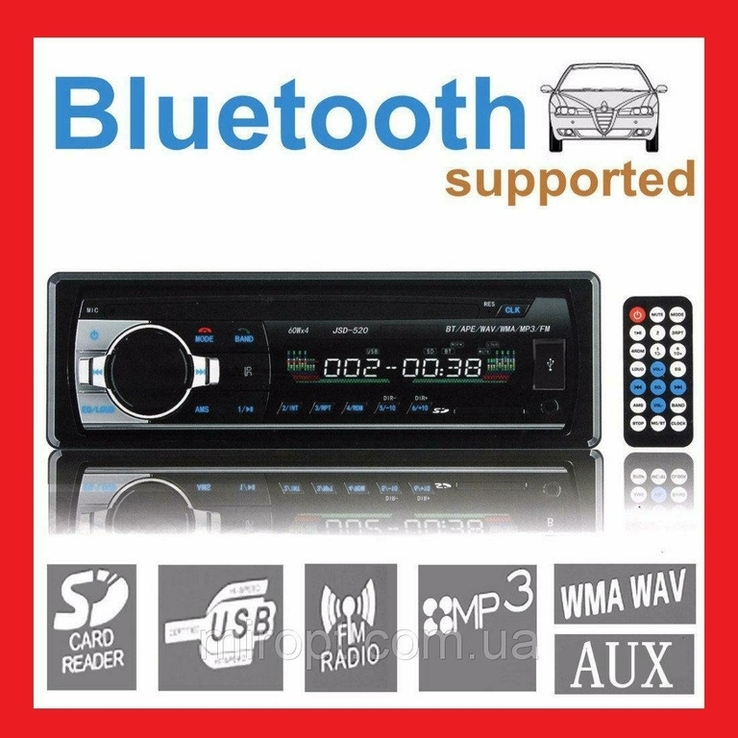 Мощная Автомагнитола с чистым звуком JSD-520BT С USB И BLUETOOTH. Лучшая Цена!, numer zdjęcia 3