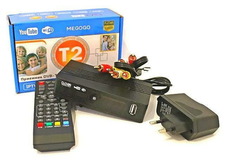 Тюнер T2 MG811 приставка с просмотром YouTube IPTV WiFi HDMI USB MEGOGO, numer zdjęcia 2