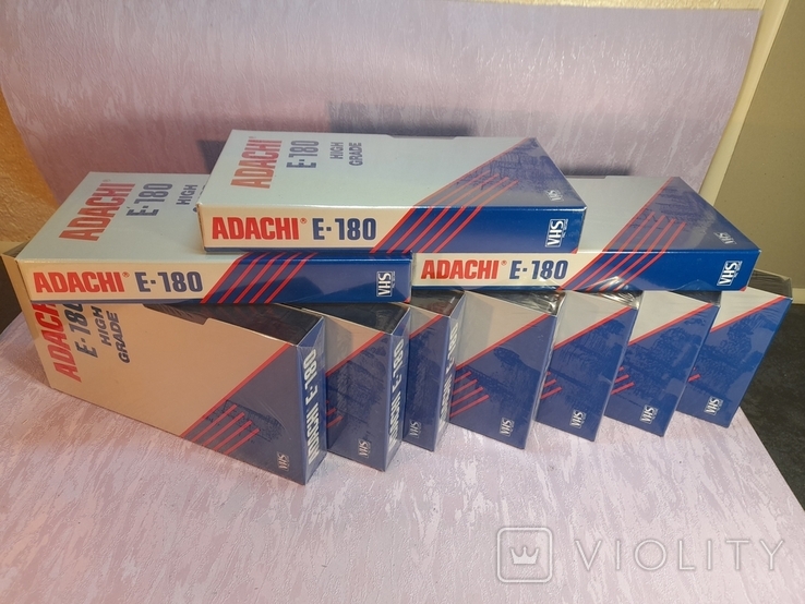 Видеокассеты новые 10 шт, adachi e-180., фото №3