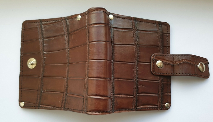 Мужской кошелек ( портмоне ) из кожи крокодила, фото №6