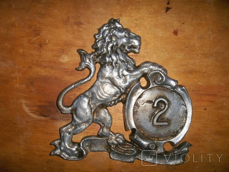 Бронзовый лев с серебрением.№2., фото №2