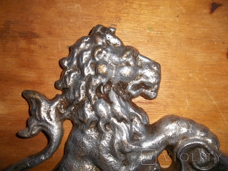 Бронзовый лев с серебрением.№2., фото №3