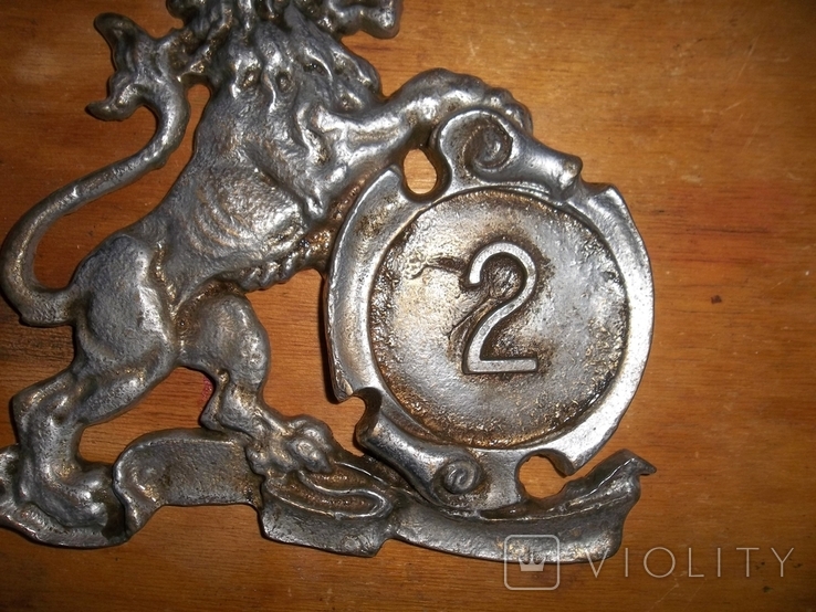Бронзовый лев с серебрением.№2., фото №4