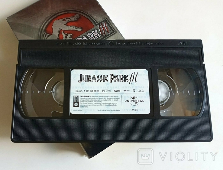 Фирменная видеокассета кинофильм Парк юрского периода (Jurassic Park) 1993 год, фото №3