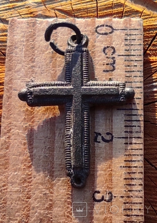 Крестик католический с кольцом., фото №3