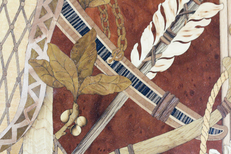 Декоративное пано ручной работы со шпона в технике Интарсия., фото №8