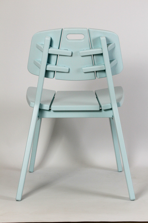 Яркий небесно-голубой низкий стул для гостиной и ресторанов., фото №10