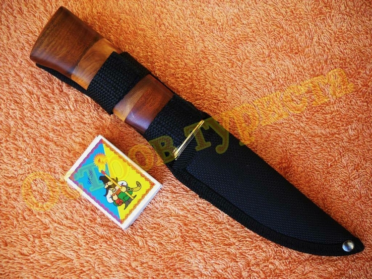Нож охотничий Олень сталь 65х13 с чехлом, фото №7