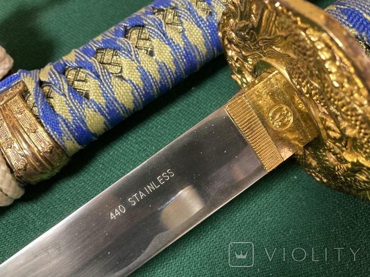 Японский самурайский меч Катана со стойкой для меча - 95 см - сувенирный -  «VIOLITY»