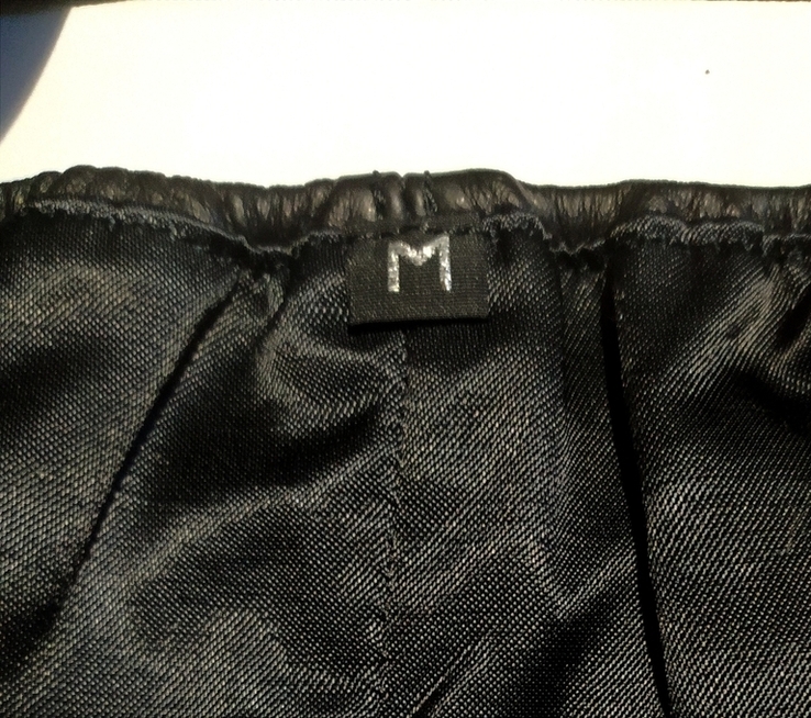 Новые мужские кожаные трусы черные, со съемным передом. р М, фото №6