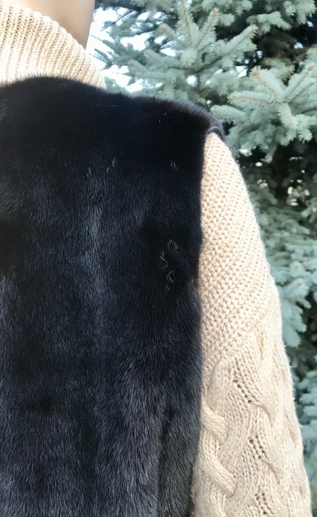 Норковый жилет, натуральная норка "Канадка" - коротко-остевая, "сестра" Blackglama, photo number 9