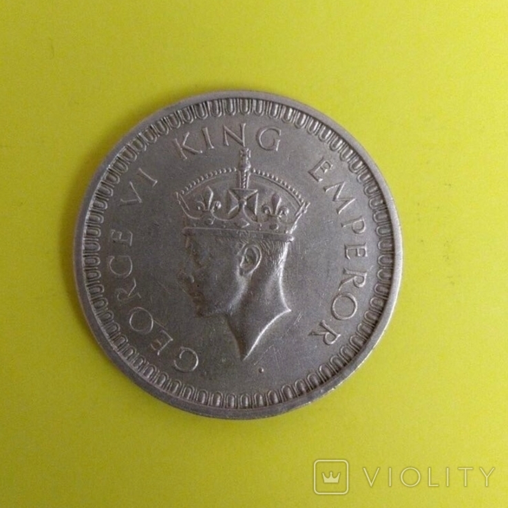 Індія - Британська 1 рупія, 1942р. Срібло., фото №2