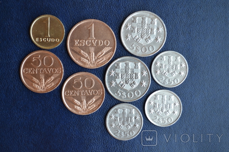 Монеты Португалии, 1969 - 82 гг, 9 шт.