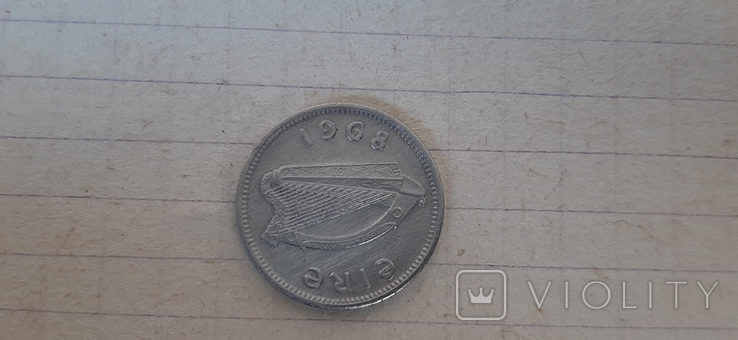 3 пенса , Ирландия , leat reul 3d eire 1968, фото №7