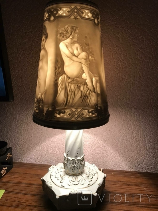 Настольная лампа (Литофания) Германия., фото №3