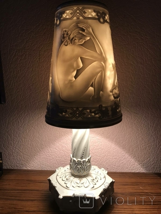 Настольная лампа (Литофания) Германия., фото №4
