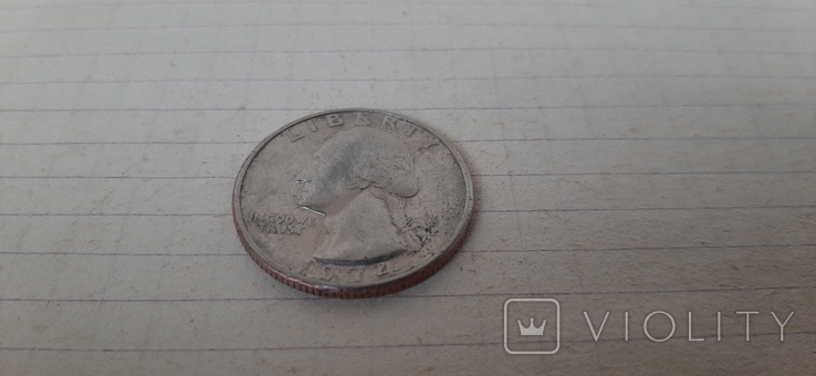 25 центов США , quarter dollar USA 1974, фото №13