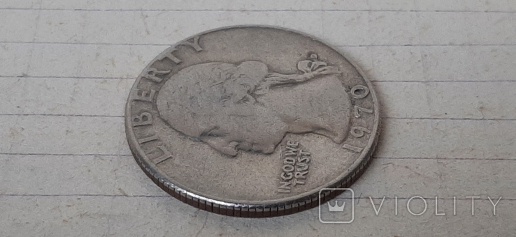 25 центов США , quarter dollar USA 1970., фото №10